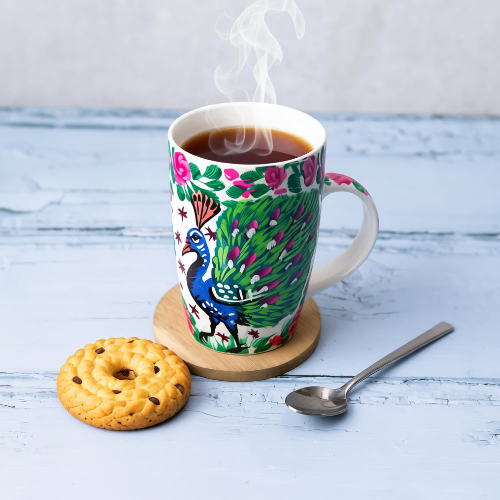 Peacock Grove Mug - Handcrafted Truck Art Mug