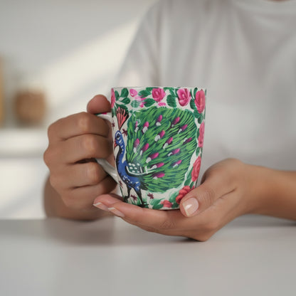 Peacock Grove Mug - Handcrafted Truck Art Mug